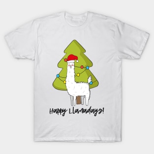 Happy Llamadays, Funny Christmas Llama T-Shirt